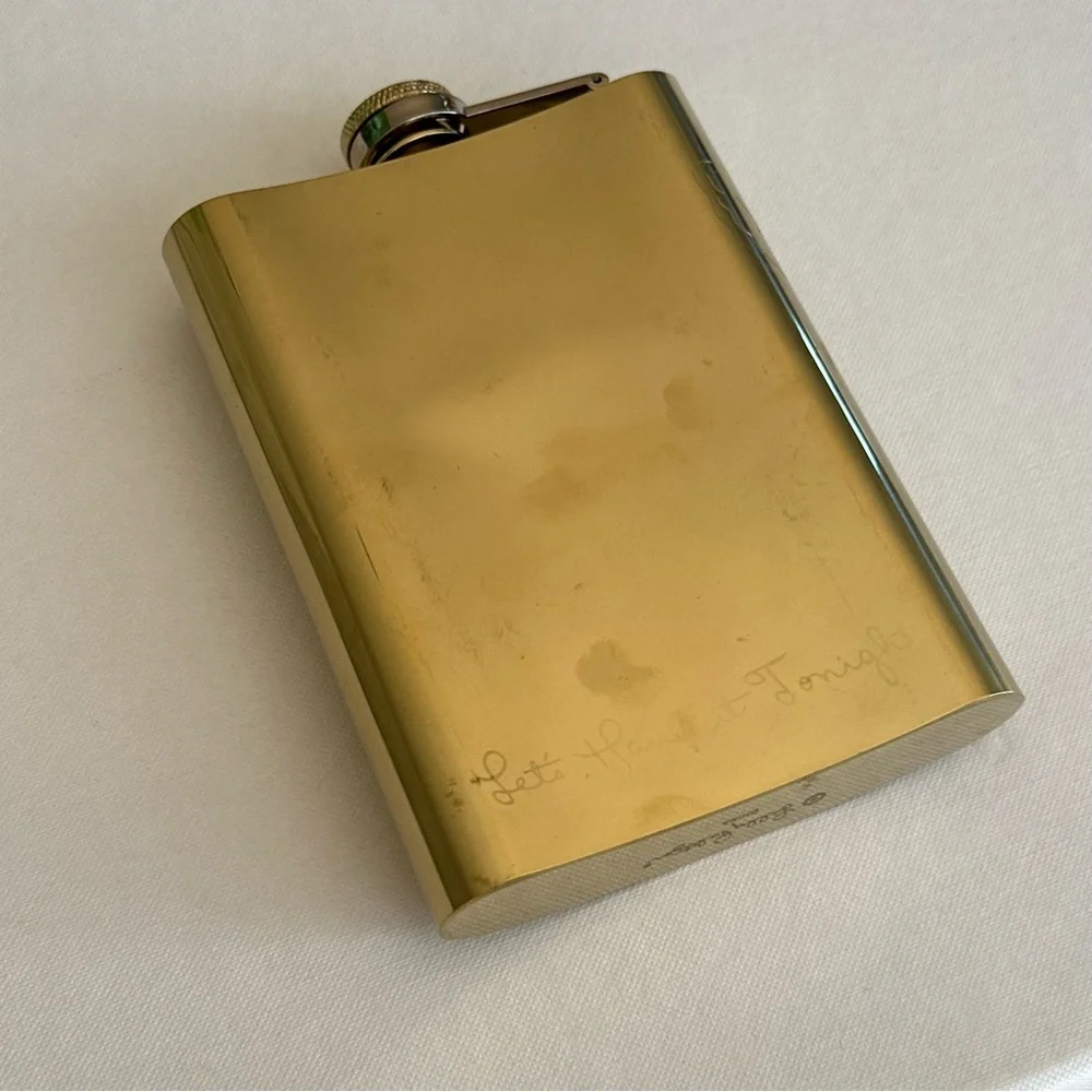 LILLY PULITZER for Target Gold Plated Giraffe Print Flask